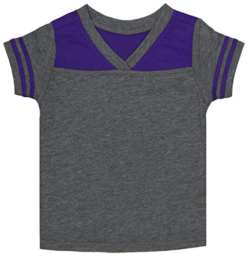 Image of ToBeInStyle Kids Boys Girls Cotton Jersey Contrast Raglan V-Neck Tee T-Shirts