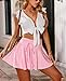 Avidlove Women Pleated Mini Skirt Y2k Skater Skirt Summer Ruffle Lingerie Skirts(Pink,XL)
