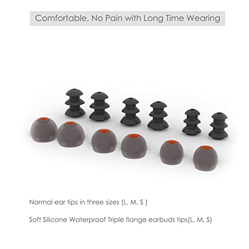 SWMIUSK ショートコード 防水イヤホン 水泳用 簡単にフリップして外れにくい 有線 3.5mmジャック コード長 15インチ 水中ヘッドフォン ダイビング/シュノーケリング/シャワー/ランニング用 (ブラック)