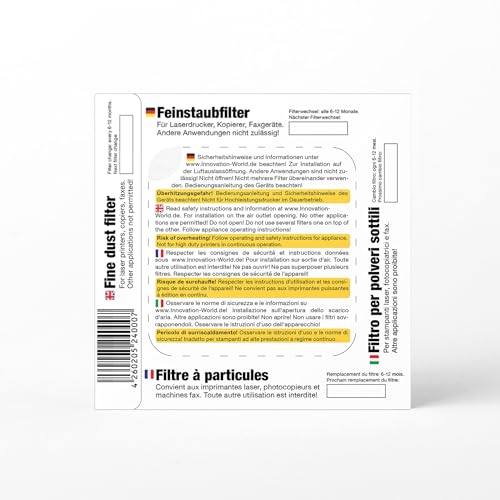 Generisch Feinstaubfilter für Laserdrucker, Drucker, Fax- und...