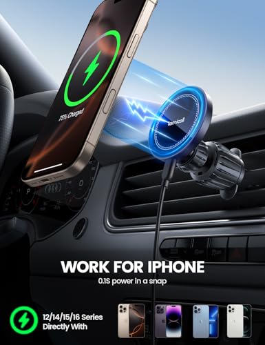 Lamicall 15W MagSafe Wireless Car Mount Charger — view 9
