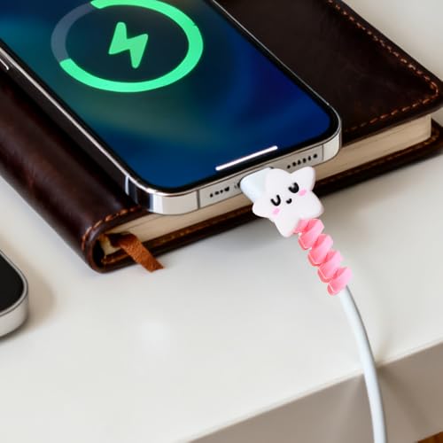Protector de cable de carga de silicona contra dobleces de cables de teléfonos 4
