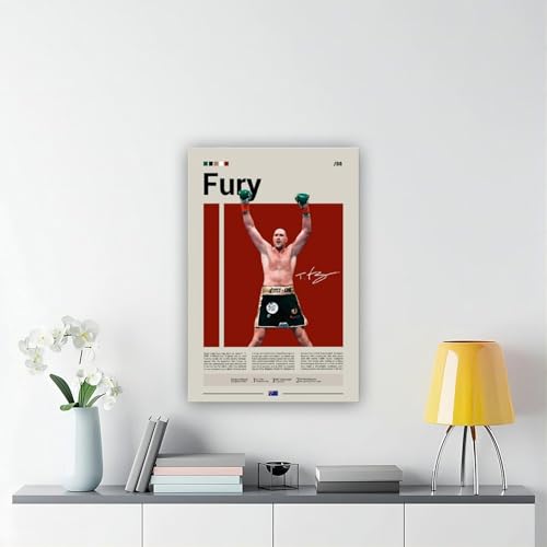 Poster Tyson Fury Boxing déco murale salon tableau toile