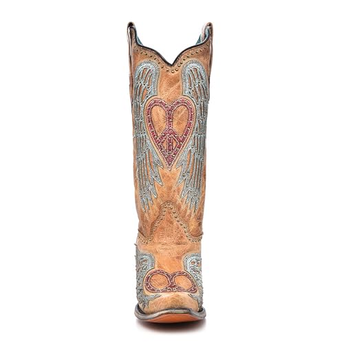 Image of Corral Women's Heart & Wings Overlay & Embroidery & Studs Boot