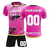 Générique Maillot de Foot Personnalisé avec Nom et Numéro, Ensemble de Foot...