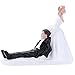 Anself Cake Topper Figurine Resin Dolls for Wedding Decor, Bride Groom Pattern