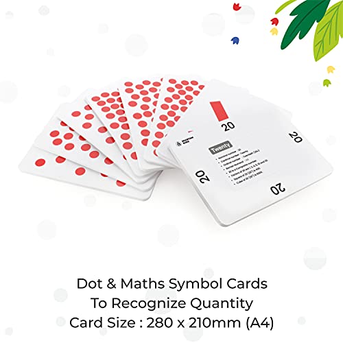 Image of Spartan Kids 0 to 100 Dots and Numbers Flashcards Educational Kit, Early Maths Learning Flash Cards for 1 Year Old Baby and Flash Cards for 1 + Year Old Baby Toddler More Than 200+ Cards