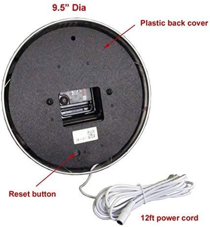 Miniatura 4 de Cámara espía WiFi oculta en un reloj de pared, cámara espía con visión remota P2P, grabación y notificación (blanco)