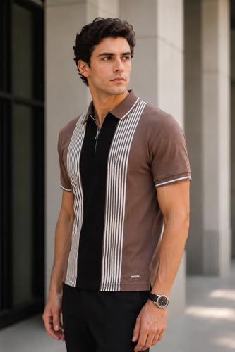 Image of GODFREY Half Cotton Polo T Shirt for Man with Pocket - Regular Fit Mens Collar Tshirt