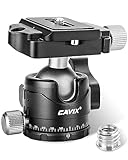 Low Profile Ball Head, CAVIX H-29S Camera Tripod Head Metal Ball Head with Arca Swiss Quick Release Plate Bubble Level Load Capacity 22 Lbs/10kg…