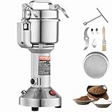 VEVOR 750g Electric Grain Mill Grinder, High Speed 2000W Commercial Spice Grinders, Stainless Steel Pulverizer Powder Machine, for Dry Grains Spices Cereals Coffee Corn Pepper, Straight Type