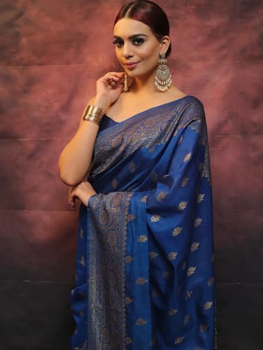 Image of Avantika Fashion Women's Kanjivaram Soft Silk Banarasi Sarees With Blouse Piece