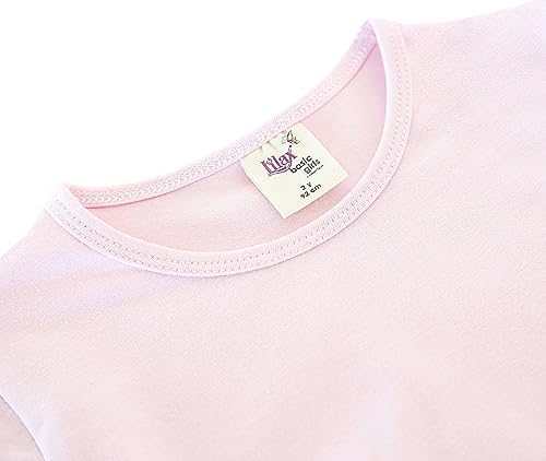 Image of Lilax Girls Short Puff Sleeve Cotton T-Shirt, Toddler & Little Girls Top | 95% Cotton Puff Sleeve Tee; Crewneck, Short Sleeve; Toddler & Girls Sizes 2T-12; for School, Play & Everyday; Machine Wash