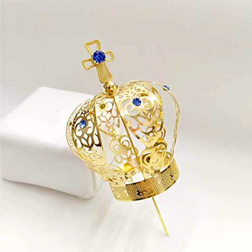 Coroa Folheada a Ouro Dourada para imagem de até 60cm N8 Nossa Senhora Aparecida Nossa senhora das G