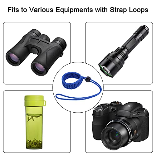 Camera Wrist Strap - Braided 550 Paracord Adjustable Camera Hand Strap/Bracelet, Quick Release Camera Strap For Dslr, Mirrorless Camera, Video Camcorder, Cameras, Binoculars, And Other Stuff(Blue) #TOP3