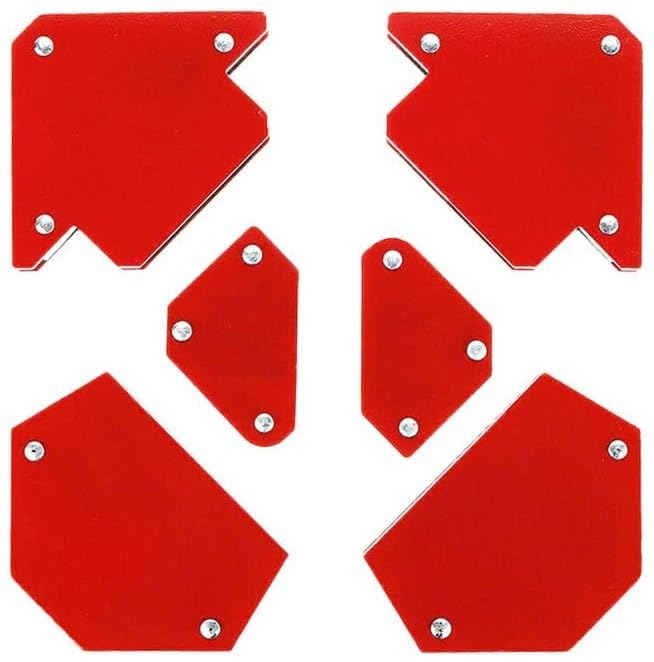 AWO ™ new Multi Angle magnetic welding holder clamps set with 2pcs x 3inch arrow type, 2pcs x triangle and 2pc x mini, strong magnet pull (Pack of 6)