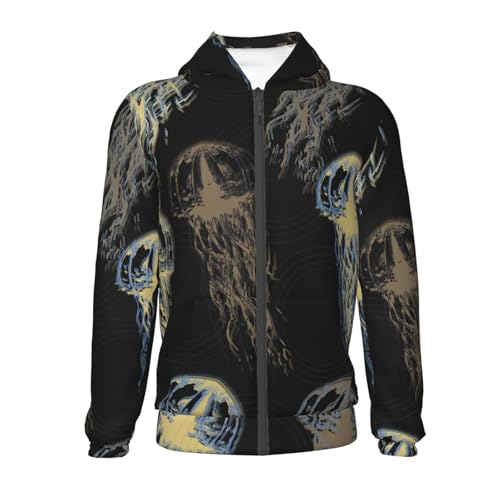 Jellyfish Kids Pullover Hoodies Boys Zip Up Sweatshirts Girls Athletic Clothes with Pocket2