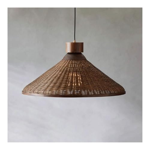 Chandelier industriel vintage en rotin et luminaire suspension moderne culot E26 E27