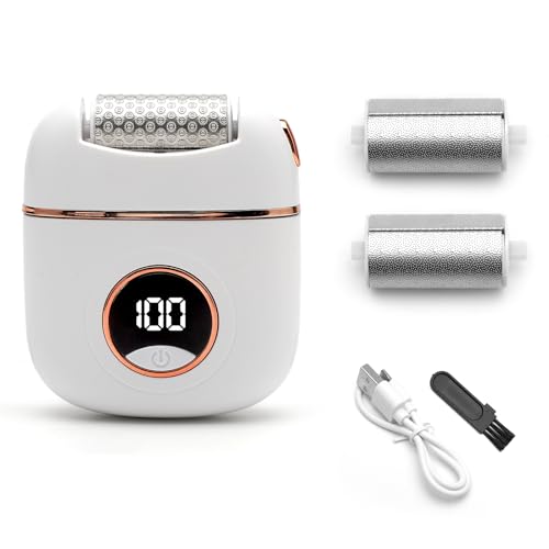 HENGBIRD rimuovi calli piedi elettrico elettrica pedicure elettrico calli piedi rimozione ricaricabile Adatto per i piedi, può essere dato agli amici di famiglia uomini donne Bianco