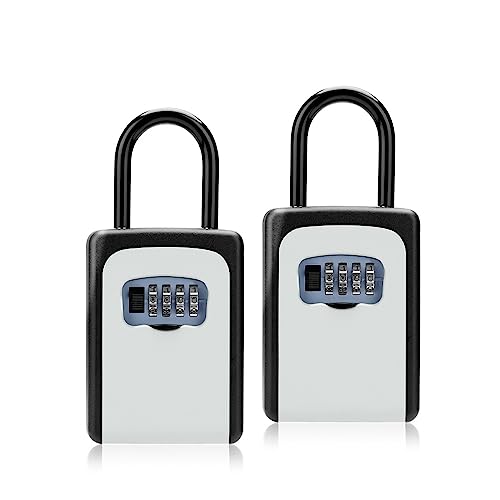 Coffre-fort, coffre-fort domestique, Coffre-fort À Clés Extérieur, Boîte À Clés De Stockage De Mot De Passe Intérieur Extérieur Support Mural Résistant Aux Intempéries Combinaison De 4 Chiffres Mot De