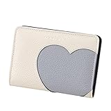 Carteira Feminina de Couro Bovino Legítimo p/Cartões, CNH, RG e Cédulas Dobradas Mariart 669 (Off White/Azul Bebê/Marinho)
