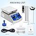 Magnetic Stirrer Hot Plate w/Thermometer, Magnetic Stir Plate w/Stir Bar Retriever, Max.520℉ Hot Plate Stirrer, 100~2000RPM Magnetic Hotplate Stirrer w/Stir Bar n Support Stand