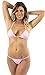Lena Style Pink Halter Micro Thong Bikini Triangle Top Brazilian Bikinis Swimsuit (One Size)