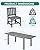 SERWALL 7-Piece Outdoor Dining Set, 60" - 83" Expandable Outdoor Dining Table and 6 HDPE Chairs, All Weather HDPE Outdoor Furniture Set for Backyard, Garden, Grey