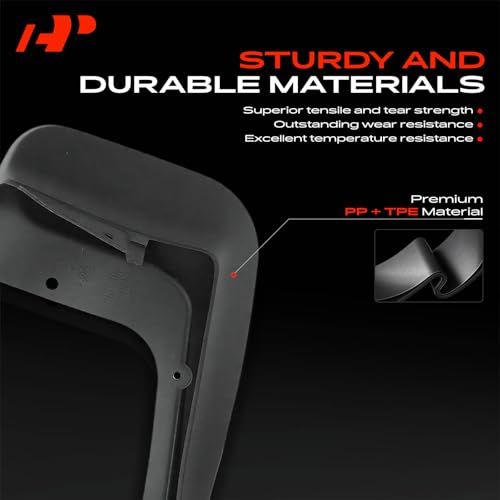Image of A-Premium Mud Flaps Compatible with BMW | for 320i, 328d, 328i, 330i, 335i, 340i, M3, No Drilling Required Mud Guards with Hardware Accessories, Set of 4 Front Rear