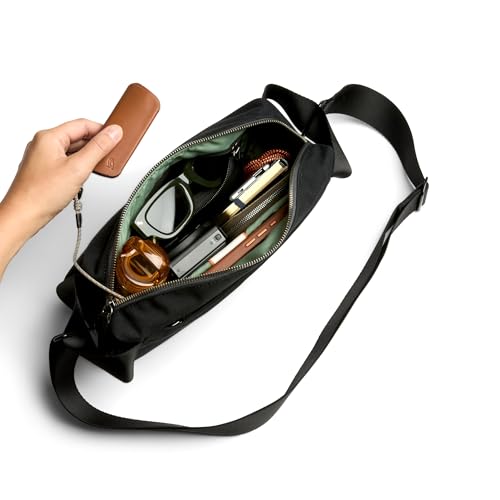 Image of Bellroy Classic Sling (everyday 5 liter minimalist crossbody bag with internal organization, adjustable crossbody strap, and auto-compression system) - Black
