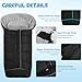 Universal Baby Footmuff for Strollers,Stroller Cover for Winter with Hooded Design,Waterproof and Windproof Winter Sleeping Bag with Coral Fleece Lining, Baby Bunting Bags for Most Strollers (BLACK)