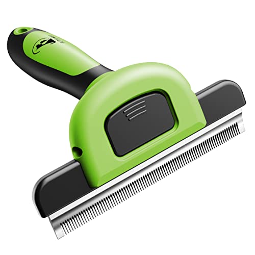 Bonve Pet Grooming Brush, Upgrade Pet Deshedding Tool For Dogs & Cats Effectively Reduces Shedding By Up To 95%, Dramatically Reduces Shedding In Minutes Guaranteed #TOP30