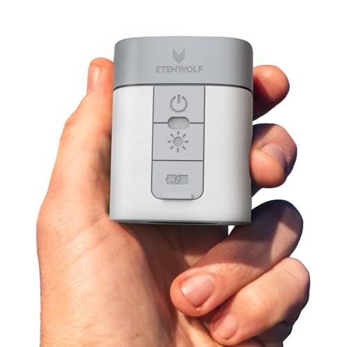 ETENWOLF AIR 3 Air Pump for Inflatables with 2600 mAh Battery & Camping Light, Ultra-Fast and Mini Electric Air Pump, Inflate Deflate for Air Mattress