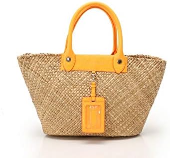 Amazon マーク バイ マークジェイコブス Marc By Marc Jacobs カゴバッグ トートバッグ ストロー レザー ベージュ オレンジ 中古 Marc By Marc Jacobs マークバイマークジェイコブス トートバッグ