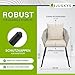 Juskys Rope Gartenstühle 2er Set wetterfest - bis 160 kg belastbar - Sitz- & Rückenkissen aus Polyester - 2 Stühle aus Stahl & Polypropylen für Garten, Terrasse & Balkon - Hellgrau