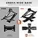Big RED Wide Base Cross Car Scissor Jack: Steel Portable Quick Lift Tire Jacks Include Ratchet Wrench for Car, Truck, Sedans and MPV, 2 Ton (4,409 lbs) Capacity, Black