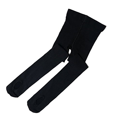 7D14 Black Convertible Dance Tights - Large Child