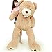 47-B Bärenarmbandkissen, Große Plüschspielzeug, Riesiger Teddybär, Valentinstag Weihnachten Geburtstagsgeschenk (Color : Beige, Size : 1.3m)