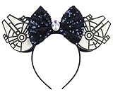 CLGIFT Millennium Falcon Ears, Black Mouse Ears, Darth Vader, Mickey Ears (Millennium Falcon)