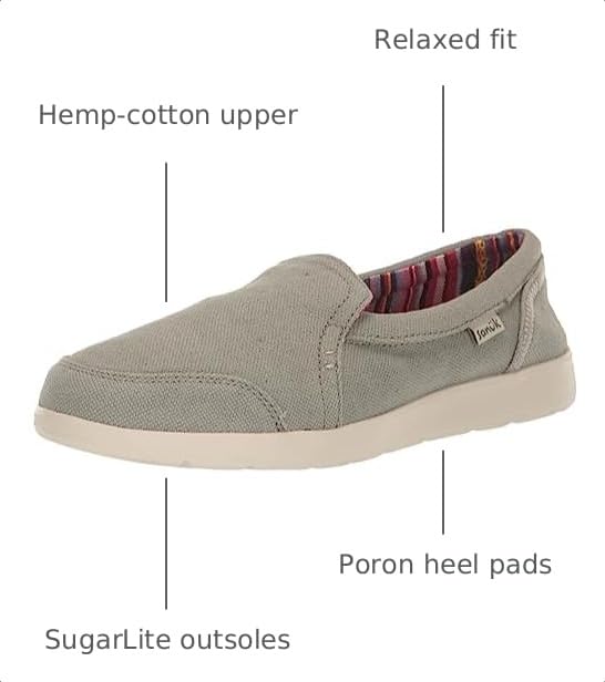 Image of Sanuk Womens Sidewalk Surfer Lite Slip Ons | Womens Shoes | Slip On Shoes for Women | Comfort Foam Footbed