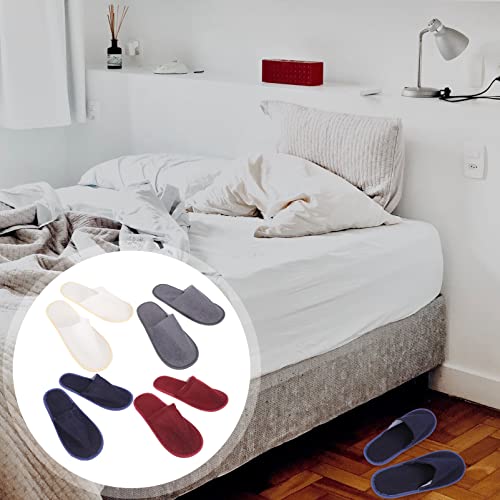 Amosfun Spa Slippers Home Guest Disposable: 8 works Bathroom Non- Slip Shower Sandal Bath Slippers Indoor Slippers for Mens Womens ( Random Color ) - Image 4