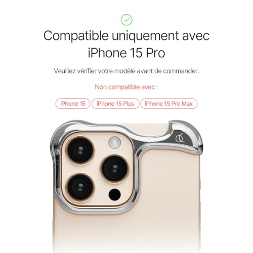 Coque iPhone 15 Pro Arc Pulse argent poli idéale pour usage urbain épuré - 2