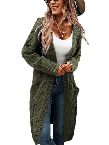 XINWEIZZ Women's Hooded Open Front Long Cardigan...