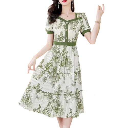 Robe plissée imprimée ajustée qui sublime sans froisser le tissu