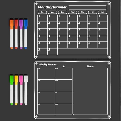 Tableau des corvées en acrylique FINDMAG transparent effaçable pour planning hebdomadaire