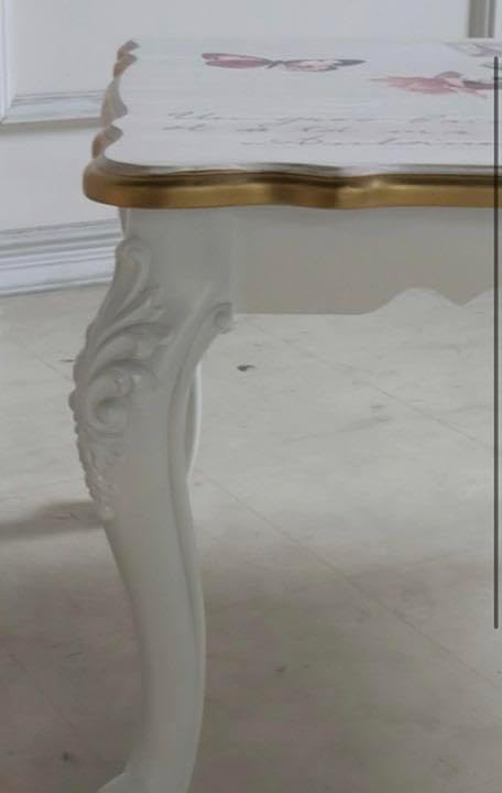 輸入家具 高級アンティーク 猫足 ローズテーブル 薔薇柄テーブル 白テーブル 輸入家具 高級アンティーク 猫足 ローズテーブル 薔薇柄テーブル