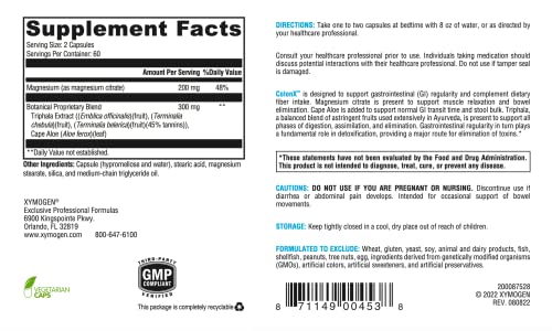 XYMOGEN ColonX Supplement - Magnesium Citrate, Cape Aloe, Triphala Capsules for Digestive Health - Magnesium Supplement - Gut Cleanse + Gut Support (120 Capsules) - Image 5