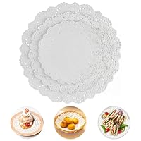 QUARKZMAN 100pz Centrini di Carta Pizzo Bianco 6,5 Centrini Carta Rotondi Stoviglie Tovagliette Carta Monouso Decorative per Matrimoni Compleanni Torte Dessert Cibo Tavola