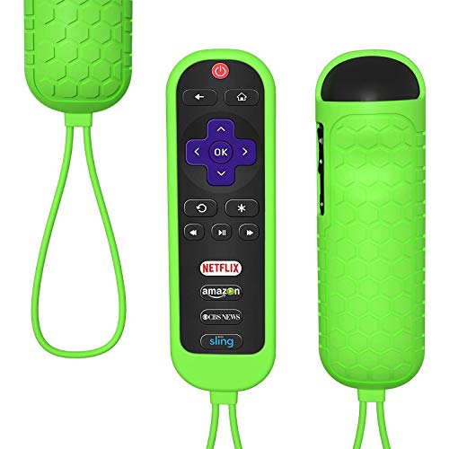 Hanlesi Remote Case Compatible for TCL Roku TV RC280, Soft Silicone Replacement Protective Case Light Weight Shockproof Cover with Anti-Drop Strap for TCL Roku TV Remote Control