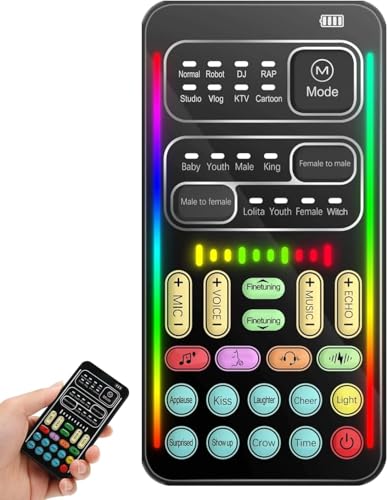 Portable Voice Changer, 8 Different Sounds Microphone Voice Changer for PC, Mobile Phone for Adults...